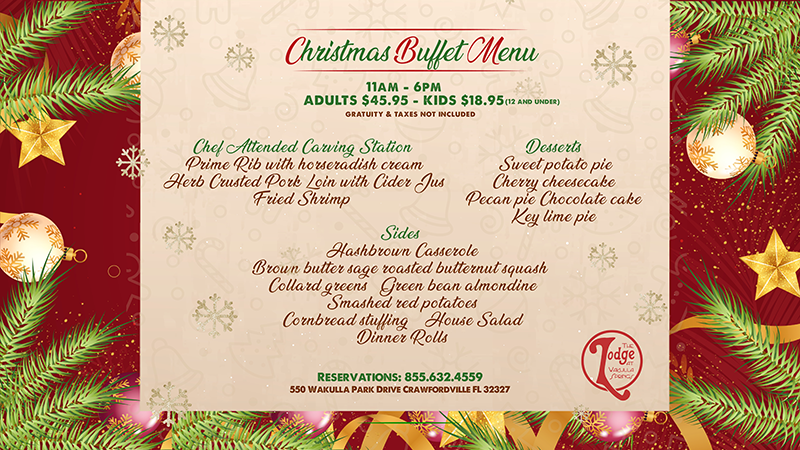 Christmas buffet menu