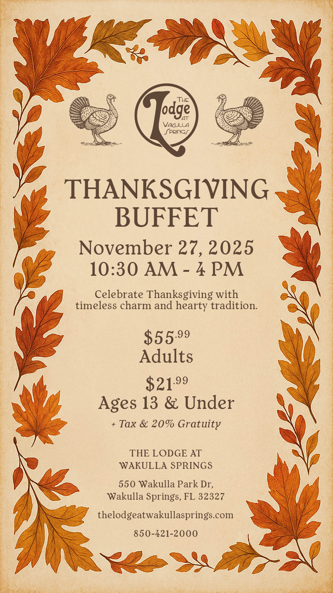 Wakulla Thanksgiving Buffet